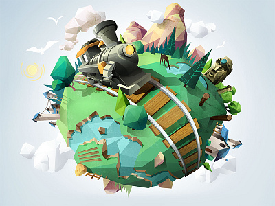 Earth Isometric By Beauvoir On Dribbble Earth Isometric By Beauvoir On Dribbble