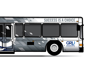 GRU City Bus bus campaign design gru mockup wrap