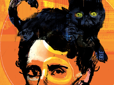 Poe Cover Illustration cat illustration magazine poe