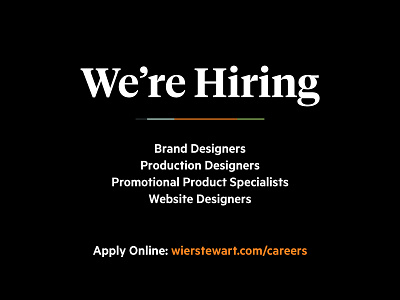 We're Hiring