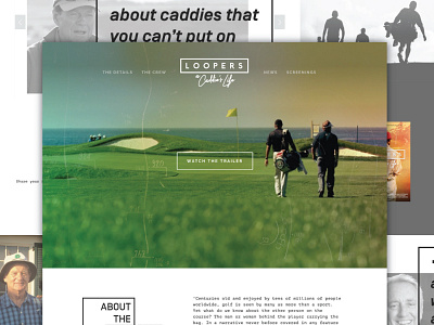 Loopers: A Caddie's Life golf squarespace web web design