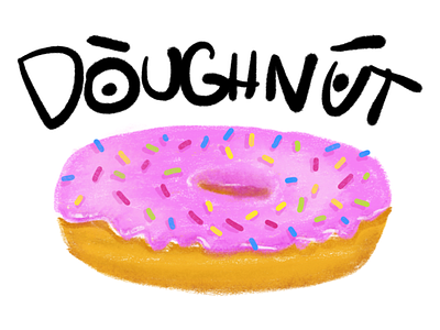 Just a nuts doughnut doughnut illustration shitty