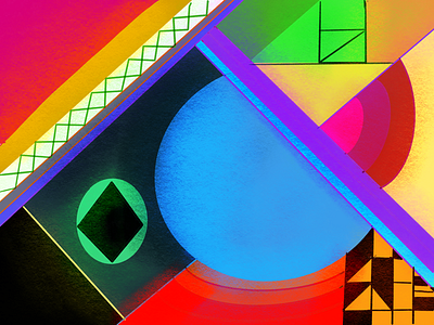 Play on geometric shapes and colors colors geometric illustration shapes
