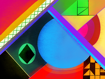 Play on geometric shapes and colors