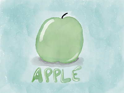 Apple illustration shitty sketch sketch pro water colors