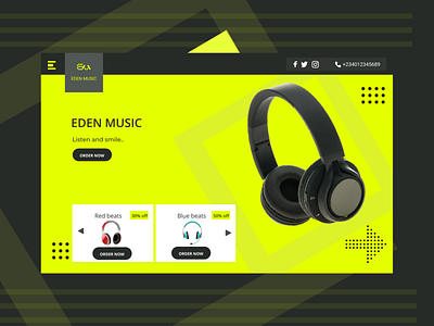 Eden a music website and store. design figmaafrica product design