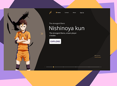 An fanbase anime UI site(Dark Mode) design figma figmaafrica product design ui ux