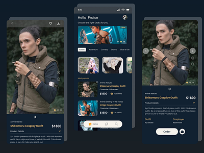 Cosplay Shop design figmaafrica product design ui