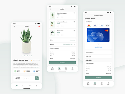 Daily UI 002 - Credit Card Checkout checkoutdesign clean greenapp mobileapp paymentdesign plantapp ui uiux