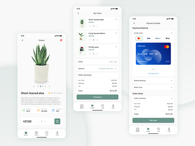 Daily UI 002 - Credit Card Checkout checkoutdesign clean greenapp mobileapp paymentdesign plantapp ui uiux