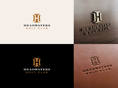 Headwaters Logo branding golf h icon logo logo design