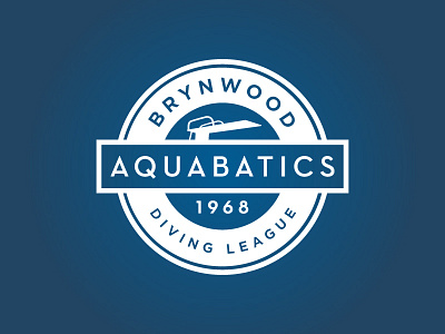 Aquabatics badge brynwood diving logo swimming