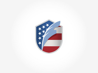 ACTR Badge america badge eagle feather flag logo merica tax