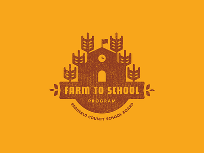 Farm To School badge farm farm to school school schoolhouse