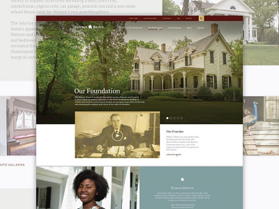 Watson-Brown Foundation Homepage interactive ui ux website wordpress