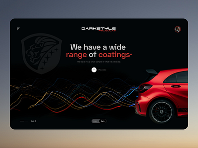 Concept DarkStyle Landing Page car diseño interface landing page ui ux web web design website