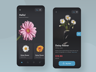 E-commerce App Flowers app appdesign color creative design ecommerce interface minimal mobile store ui ux