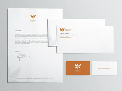 Firelily Fl Stationary business card crowdfund identity logo print stationary