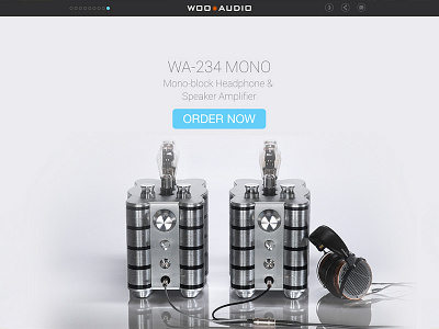 Woo Audio 234 MOno amplifier animation audio css3 headphone photography responsive scroll single page technology