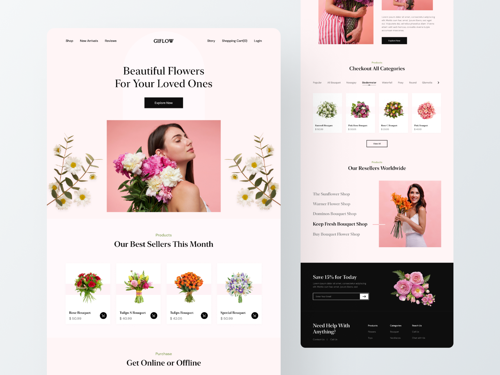 Flower Shop ecommerce by Harish Vishwakarma on Dribbble