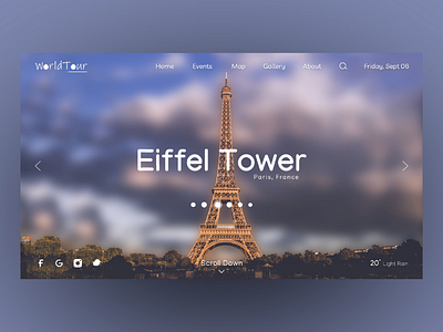 Eiffel Tower ui ux web design webdesign