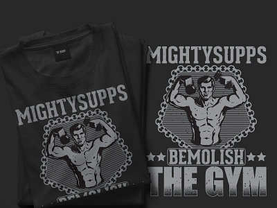 Gym T-shirt Design brand design branding design art fitness fitness club graphic design gym illustration photography t shirt art t shirt design t shirt dress t shirt print t shirt printing texture typogaphy ui ui design ux ux design