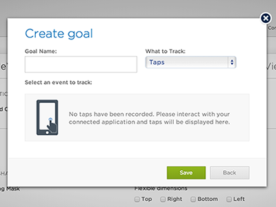 New ios Editor 'Create Goal' Dialog: Empty State (Beta)