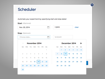 Scheduler Datepicked 2 date picker scheduler ui