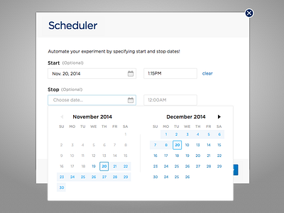 Scheduler Datepicked 2