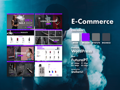 E-Commerce Web Design e comerce e commerce design e commerce shop ui ui design uiux vape pen web design website