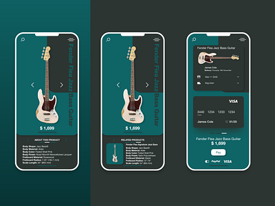 UI design of online guitar shop mobile app mobile app design mobile apps online shop ui ui design uidesign uiux user interface user interface design userinetrface