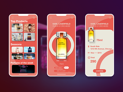 UI design of perfume online shop app design mobileappdesign online shop ui ux ui design uiux user interface user interface design userinetrface