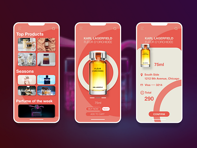 UI design of perfume online shop