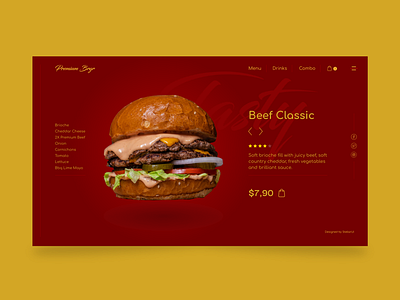 Premium burger UI design