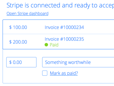 Stripe Integration blue paid stripe