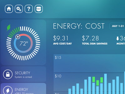 Energy UI app energy smart home ui ux