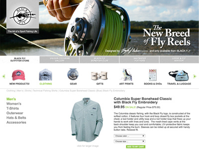 Black Fly Outfitters Web Redesign v2 brand design strategy ui ux web