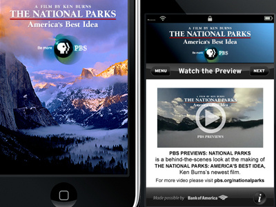 Portfolio - "The National Parks" Mobile App brand design development mobile promotion ui ux
