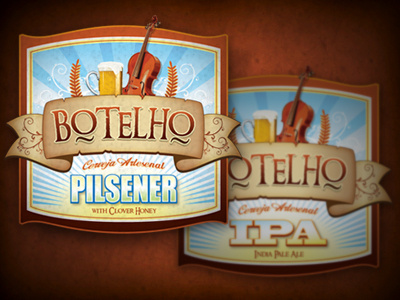 Fun - "Botelho" Label brand design logo