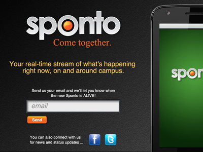 Work - Sponto Launch Page design logo mobile web desifn