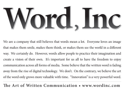 Logo - Word, Inc concept identity web design