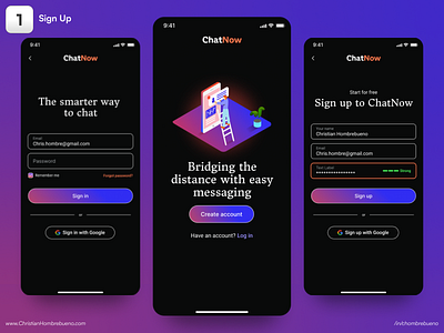 001 - Sign up | 100 Daily UI Challenge app ui