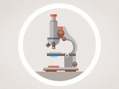 Microscope flat design illustration