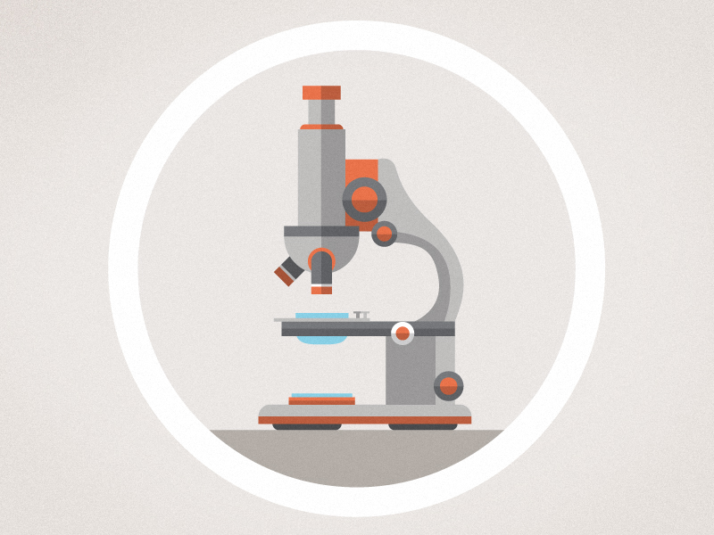 Microscope flat design illustration by Philipp Dettmer on 