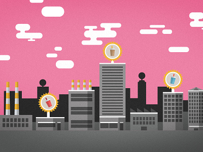 Bubble Tea City animation bubble tea flat design infographic kurzgesagt pink science stock exchange