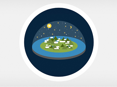 Flat Earth earth flat design icon illustration kurzgesagt vector
