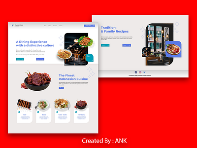 Simple home page for Restaurant Website by Alfian Nur Kholilludin on ...