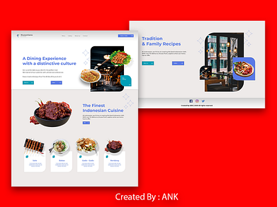 Simple home page for Restaurant Website