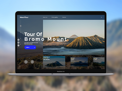 Mount Tour Website Concept branding design flat illustration logo minimal ui ux vector web website
