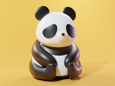 Panda 3d art blender design illustration panda